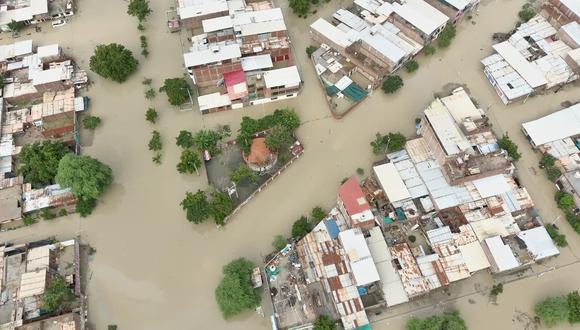 PIURA BAJO EL AGUA. Así luce la urbanización Santa Margarita, en el distrito Veintiséis de Octubre. (FOTO: TWITTER/ Carlos Chunga)
