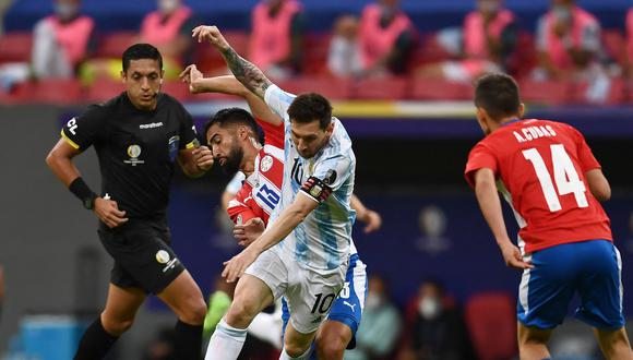 Lionel Messi tuvo acción en el complemento durante la victoria (1-0) de Argentina sobre Paraguay que fue transmitido por la señal de TV Pública (Canal 7). (Foto. AFP)