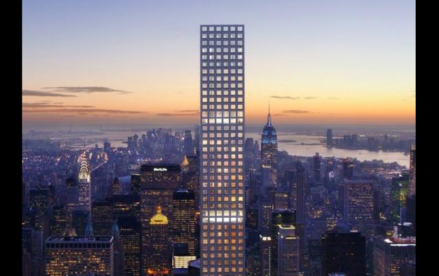 Foto 2 | 2. 432 Park Avenue, 426 metros. El edificio del 432 Park Avenue es un rascacielos residencial promovido por CIM Group para Midtown Manhattan, finalizado en 2015. Con una altura de 426 metros y 147 apartamentos, es uno de los edificios más altos de Estados Unidos, así como el edificio más alto de Nueva York por altura de azotea, sobrepasando al nuevo World Trade Center, y segundo más alto por altura total tras este.