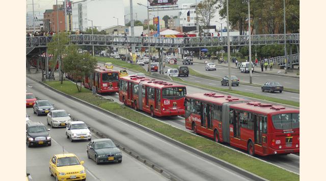 Bogotá. Tiene el sistema de transporte más inseguro y donde las mujeres sienten temor de viajar luego de que oscurece. (Foto: Getty)