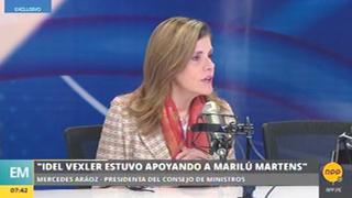 Mercedes Aráoz: "No se va a sacar el tema de igualdad de género de la currícula escolar"