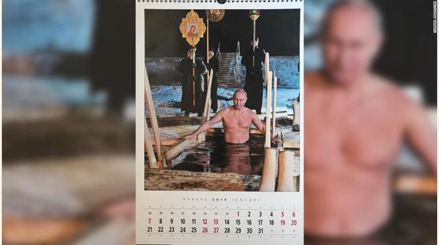 FOTO 1 | ¿Qué calendario dedicado a Vladimir Putin estaría completo sin una entrada sin camisa? Aquí hay una imagen de enero.
