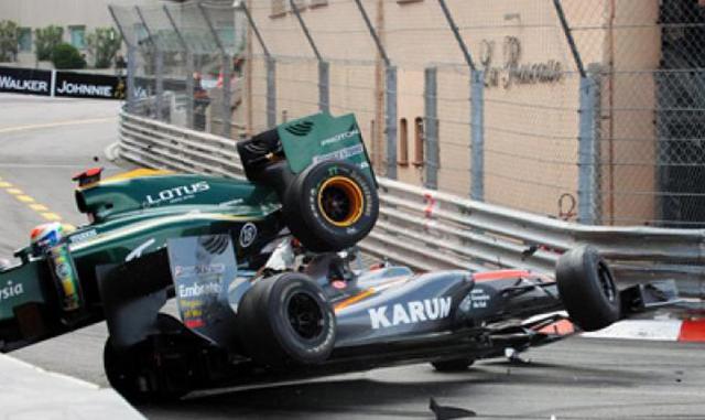 Jarno Trulli y Karun Chandhok (Mónaco 2010)