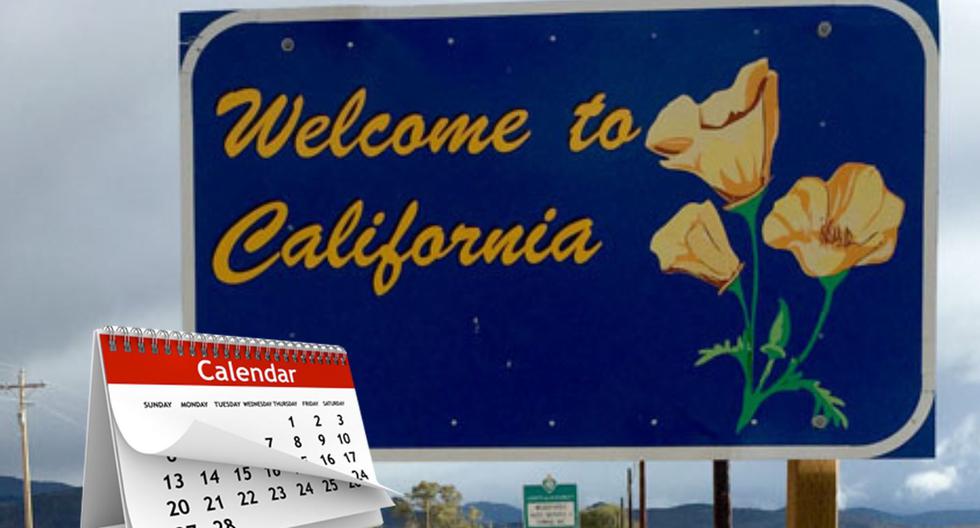Días Festivos en California calendario de feriados y no laborables