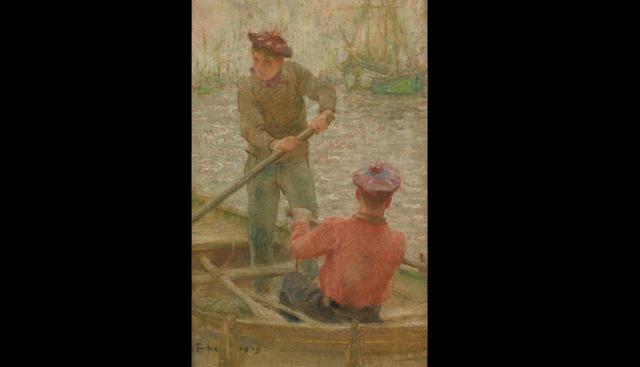 Henry Scott Tuke’s Two Boys Rowing, from 1915.Photographer: Courtesy of Swann Auction Galleries