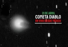 Así se vio al Cometa Diablo en vivo desde México el 21 de abril vía NASA TV