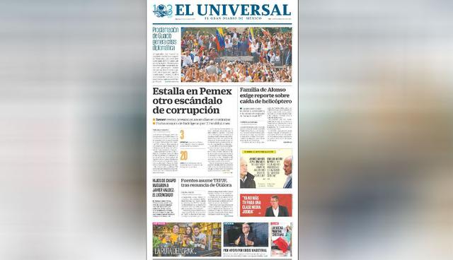 La crisis venezolana en las principales portadas del mundo. (Foto: El Universal - México)