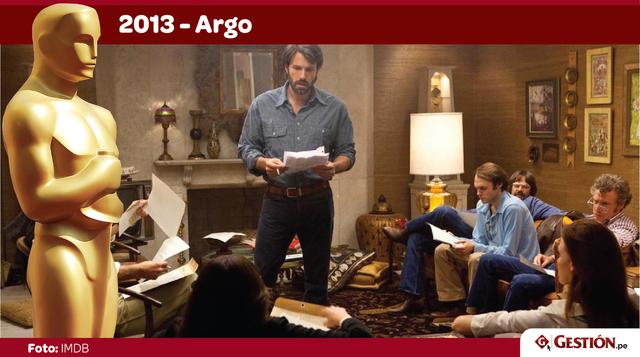 Argo. Ben Affleck dirigió y protagonizó este filme, basado en el rescate de los seis empleados de la embajada americana en Teherán que escaparon la toma del recinto. Para ello, la CIA se inventó una película e hizo pasar el rescate como la producción de l