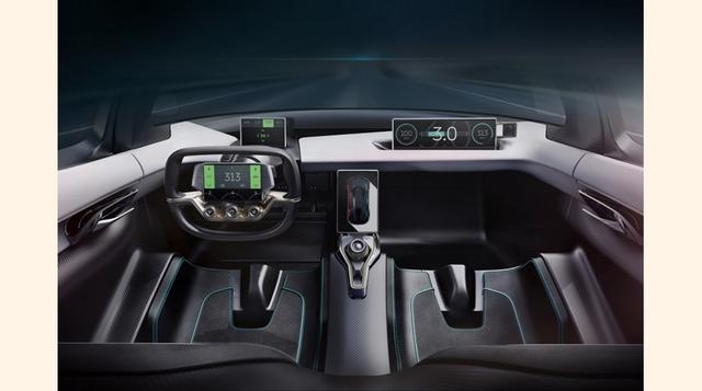 Vista del interior del vehículo de diseño futurista. (Foto: Megaricos)