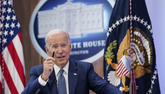 Joe Biden lanzó insinuaciones contra su rival, el candidato republicano Donald Trump: “Un candidato presidencial no está mentalmente apto”. (AP Photo/Susan Walsh)