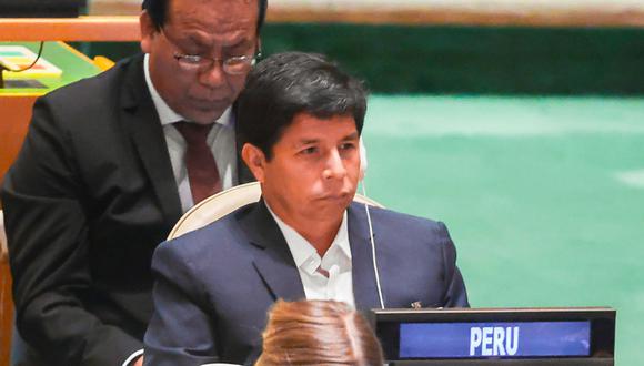 Pedro Castillo participa en la asamblea de las Naciones Unidas. Foto: Presidencia