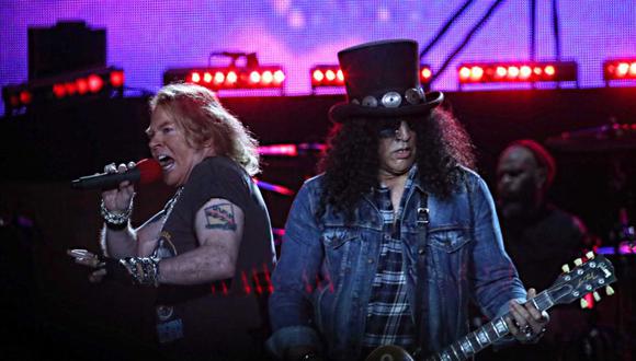 La banda llega al Perú con su formación original, con Axl Rose, Slash y Duff McKagan a la cabeza. (Foto: AFP)