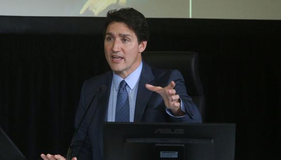 El primer ministro canadiense, Justin Trudeau, testifica ante la investigación pública de la Comisión de Emergencia del Orden Público el 25 de noviembre de 2022 en Ottawa. (Foto de Dave Chan / AFP)