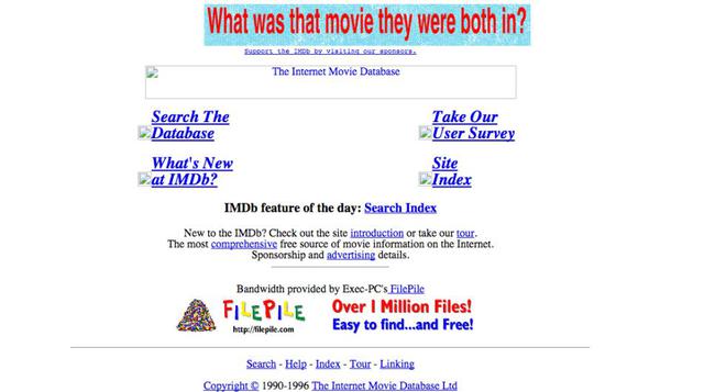 Según un informe del Instituto Tecnológico de Massachusett, para finales de 1993 ya se habían creado 623 páginas web en todo el mundo, como la del Instituto Nacional Holandés para la física subatómica, Bloomberg.com, The Internet Movie Database, MTV, Wire