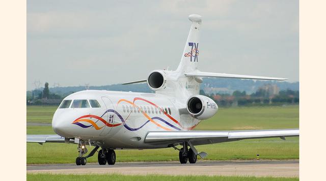 FOTO 3 | Dassault Falcon 7X, impuso un nuevo récord al volar de Nueva York a Londres en menos de seis horas, cuando normalmente ese recorrido se demora una hora más. El precio de esta aeronave es de $52.5 millones.