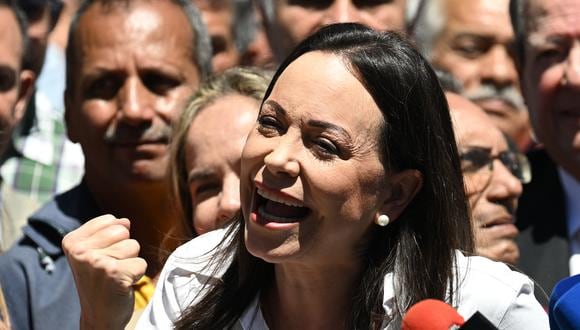 La líder de la oposición venezolana, María Corina Machado. (Foto de Federico Parra/AFP)