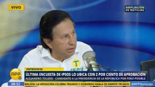 Alejandro Toledo: para mi las encuestas están en las calles, en los mercados