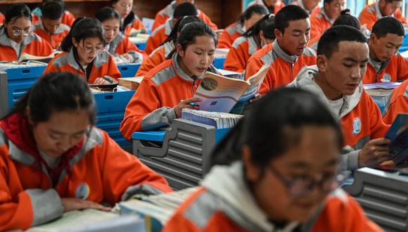 Escuela de China. (Foto: AFP).
