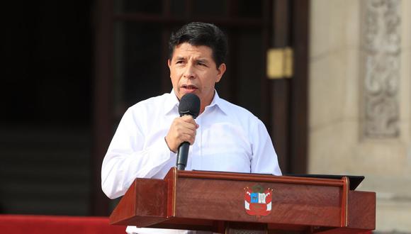Pedro Castillo se refirió a la seguridad alimentaria durante su discurso en Huaral, donde entregó guano de las islas a los agricultores. (Foto: Presidencia de la República)