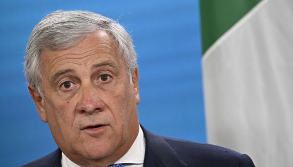 El ministro de Asuntos Exteriores italiano, Antonio Tajani. (Foto de Tobias SCHWARZ / PISCINA / AFP)