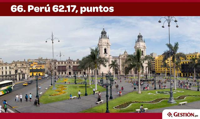 FOTO 7 |  Las dos mejores nacionales de la zona son Argentina (52) y Chile (53), mientras que las dos mayores economías, México (69) y Brasil (77), se colocan en la zona media y baja del índice junto con Perú (66) y Colombia (68).