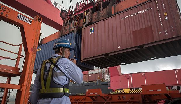 El superávit de China con Estados Unidos bajó levemente a US$28,090 millones en julio, según datos oficiales.&nbsp;(Foto: AFP)