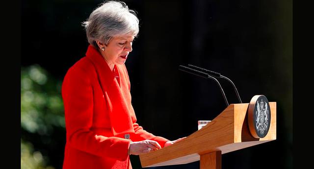 FOTO 5 | 7 de junio: Theresa May renuncia a la dirección del 
Partido Conservador. (Foto: EFE)