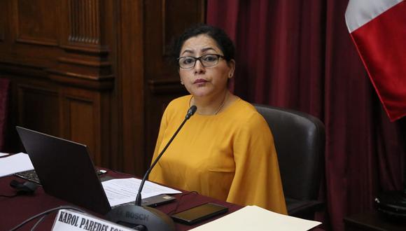 Karol Paredes, presidenta de la Comisión de Ética, rechazó estar involucrada en el caso ‘Los niños’.(Foto: Congreso)