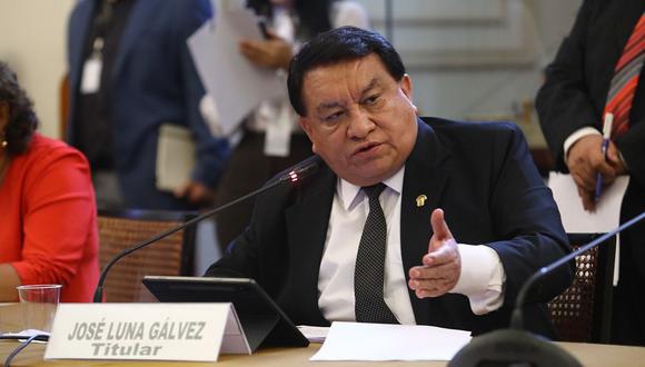 José Luna Gálvez se encuentra bajo investigación en el Ministerio Público. (Foto: Congreso)