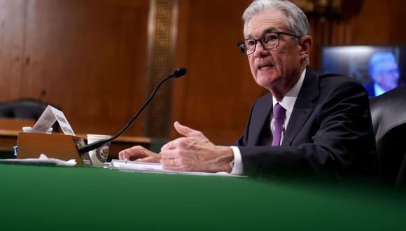 Jerome Powell during a Senate Banking, Housing, and Urban Affairs Committee hearing in Washington, DC on March 7.  Photographer: Al Drago/Bloomberg