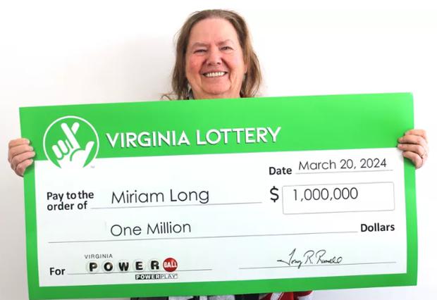 Ella es Miriam Long, la ganadora del millón de dólares de Powerball (Foto: Lotería de Virginia)