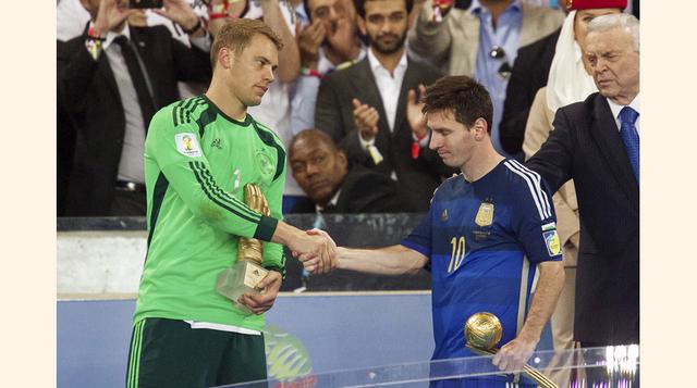 En el momento en que Lionel Messi y Manuel Neuer fueron anunciados como ‘Balón de Oro’ y ‘Guante de Oro’ del Mundial, respectivamente, se registraron casi 396,000 ‘tuits’. (Foto: Getty)
