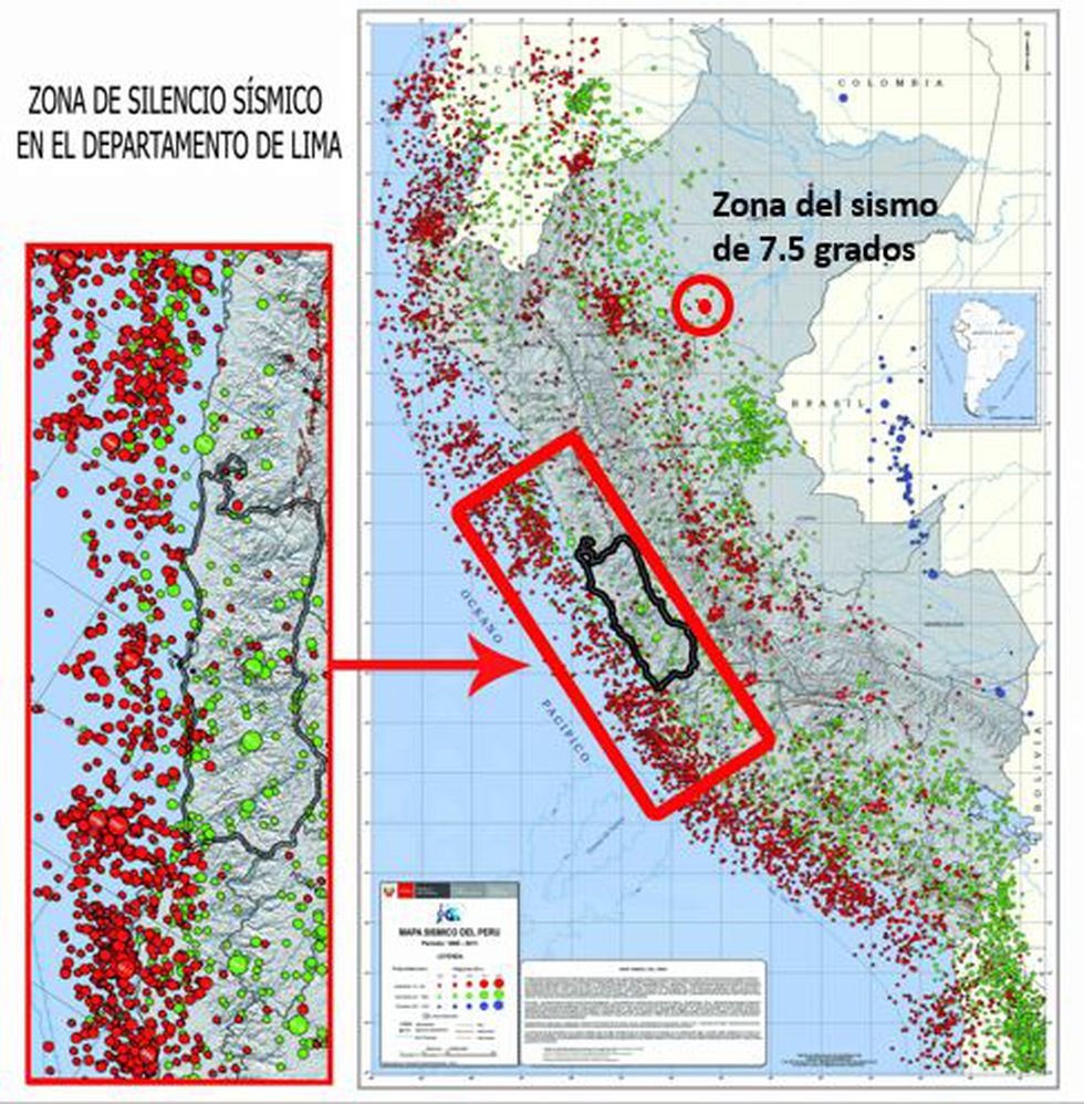 Sismo Mapa con las zonas de más alto riesgo en Lima Perú Gestión