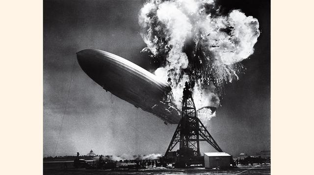 El desastre de Hindenburg. Foto: Sam Shere, 1937.