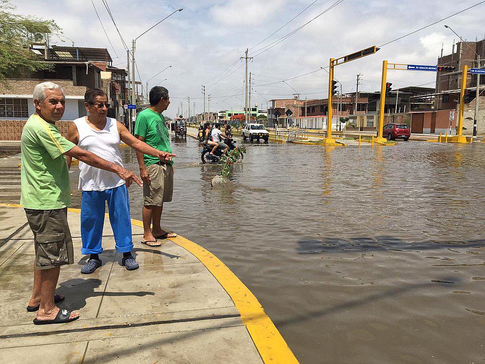 Piura: Obra de S/ 40 millones queda completamente inundada