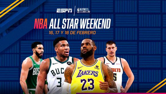 Sigue la cobertura especial del NBA All-Star Game 2024 por ESPN y Star+ en vivo y en directo desde el viernes 16 al domingo 18 de febrero. (Foto: ESPN)