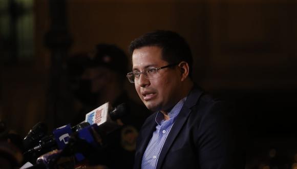 Declaraciones Benji espinoza abogado del presidente Pedro Castillo.
Fotos: Hugo Pérez / @photo.gec