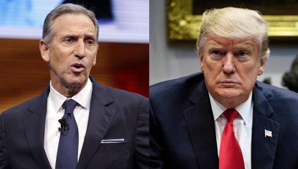 Schultz desestimó los temores de que su candidatura podría dividir el voto de la oposición y dar lugar a un segundo mandato para Trump. (Foto: AP / AFP)