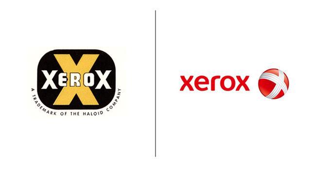 Xerox. El primer logotipo de Xerox fue diseñado en 1948. Más tarde, la compañía dejó de lado la etiqueta Haloid Company durante un rediseño por parte de los expertos de identidad corporativa Lippincott, lo que resultó en la versión del 2008 que todavía se