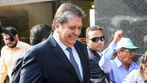 Alan García declaró por el caso de sobornos en la Línea 1 del Metro de Lima. (Foto: Agencia Andina)