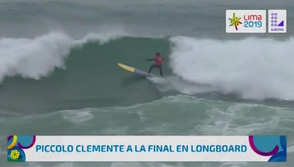 GF Default - Surf en Lima 2019: 'Piccolo' Clemente y la incre?ble rutina con la que clasific? a la final de longboard. (Video: Latina / Foto: Captura de pantalla)