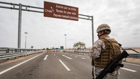 La frontera de Chacalluta, en la ruta Panamericana, está cerrada al paso de personas. (IBAR SILVA, MUNICIPALIDAD DE ARICA).