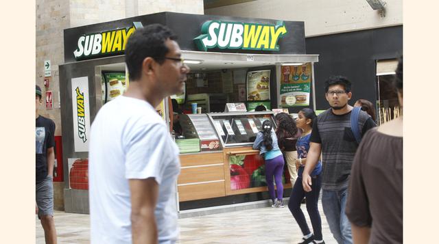 Subway. En el Perú apenas hay 18 locales de Subway, mientras que en Chile hay 45; en Colombia, 281; y en Brasil, 1,740. (Foto: Carolina Urra)