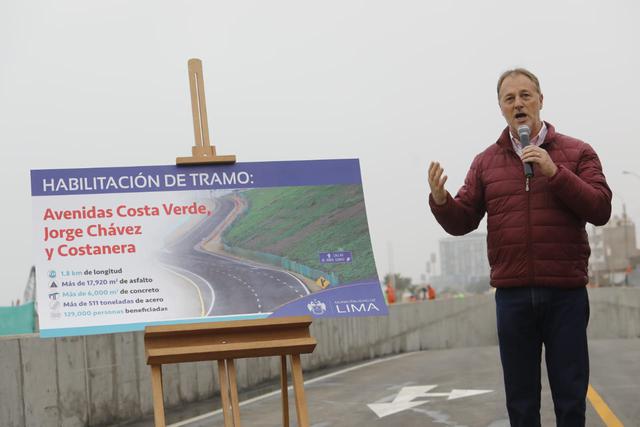 Alcalde de Lima, Jorge Muñoz, entregó el tramo habilitado Circuito de Playas - Av. Costanera, que forma parte del proyecto de ampliación de la Costa Verde. (Fotos: Piko Tamashiro)