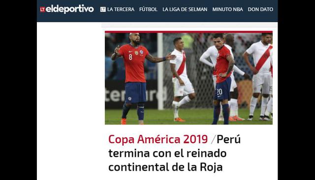 Así informó la prensa mundial tras la victoria de Perú sobre Chile y clasificación a la final de la Copa América 2019.