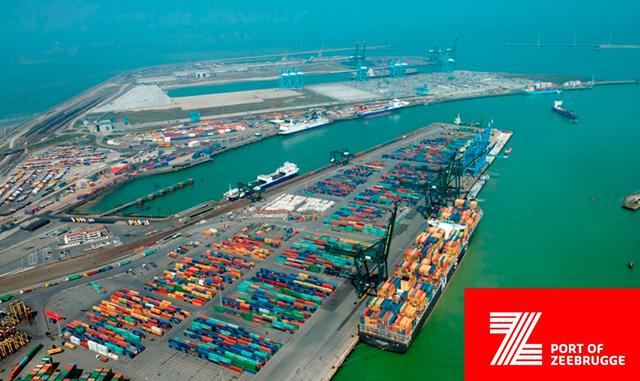 FOTO 14 | Port of Zeebrugge. Se ha posicionado como un importante puerto para el tráfico rodante de contenedores en buques de gran calado, registrando un volumen anual de transbordo de mercancías de alrededor de 40 millones de toneladas.