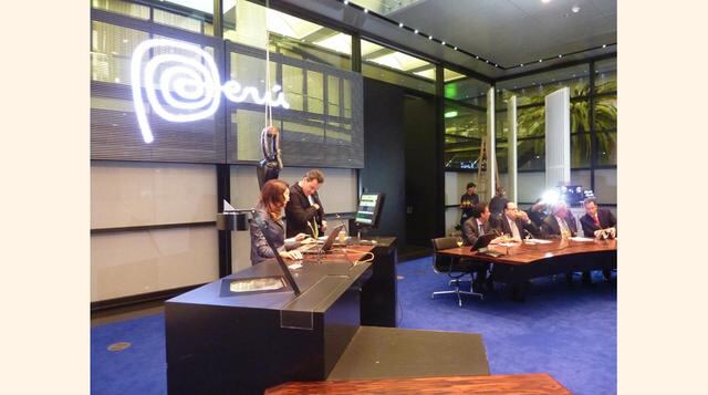 La delegación de inPerú tuvo una reunión con Daniel Kurg, CEO de la Suiza Global Enterprise (S-GE). (Foto: Javier Parker)