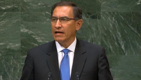 El presidente Martín Vizcarra participó en la 73 Asamblea General de las Naciones Unidas. (Foto: Facebook / Presidencia Perú)