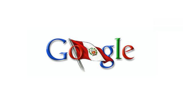 En 2008, el pabellón nacional acompañó el logo de Google como parte de la felicitación del gigante tecnológico por las Fiestas Patrias iniciadas el 28 de julio. (Foto: Google)