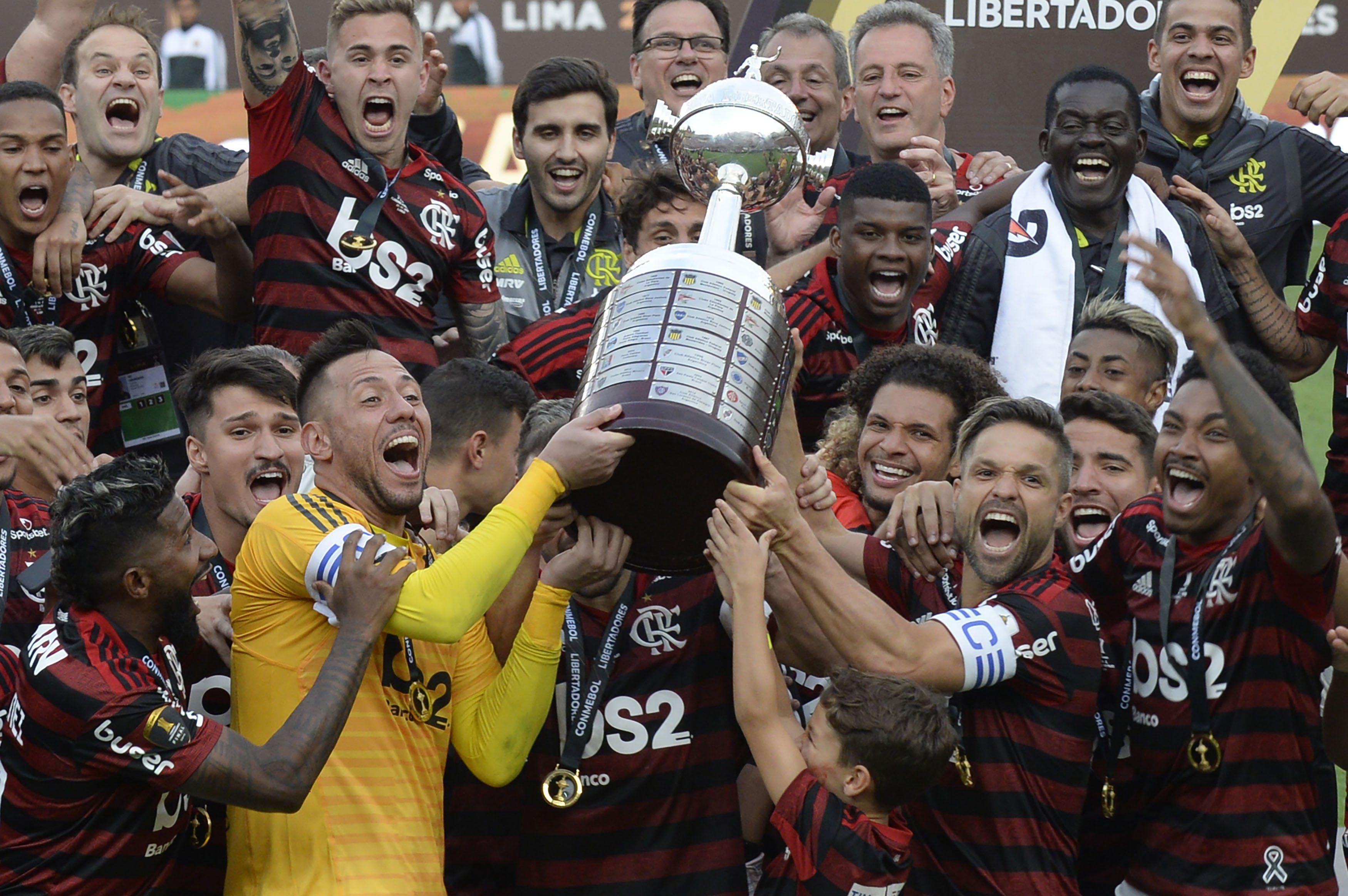 Flamengo no ganaba una final de la Copa Libertadores hacía 38 años, lo que movilizó a más de 22,000 hinchas a venir al Perú.
(Foto: / AFP / Ernesto BENAVIDES)